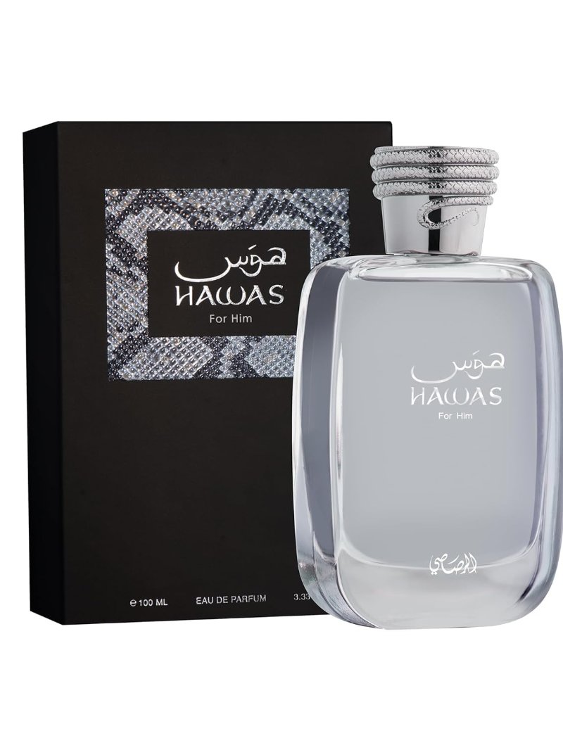 Rasasi Hawas Perfume for Men 100 Ml Long Lasting Fresh Fragrance Alcohol-Free Aromatic Eau De Parfum