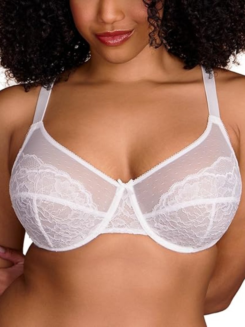 Minimizer Bras for Women Enchante Lace Underwire Bra for Heavy Breast | Full Coverage, Breathable in Summer, Plus Size, Supportive, Unlined, Lifting, Back Fat Smoothing, Offer Natural Shape, Soft thumbnail 3